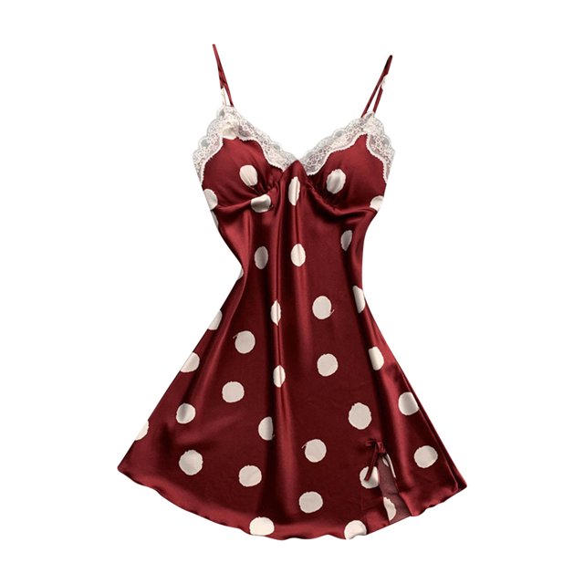 B91xZ Chemise de Nuit Sans Manches Mode pour Femmes, Rouge