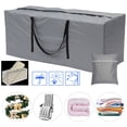 thumbnail image 1 of Garden Cushion Storage Bag Outdoor Garden Furniture Cushion Storage Bag with Handle and Carry Bag Rip Proof 210T Polyester Christmas Tree Storage Bag Patio Furniture Storage Bags (Grey), 1 of 7