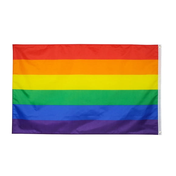 90x150cm Flag Rainbow Polyester Banner Double Stitching Colorful Polyester Banner Print Flag Decoration
