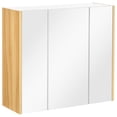 thumbnail image 1 of kleankin Armoire de Salle de Bain Armoire à Miroir Murale avec 3 Portes, 1 of 10