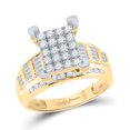 thumbnail image 4 of Bague de Fiançailles de Mariage en Or Jaune 10kt pour Femmes, Diamant Rond, 7/8 Cttw, 4 of 4