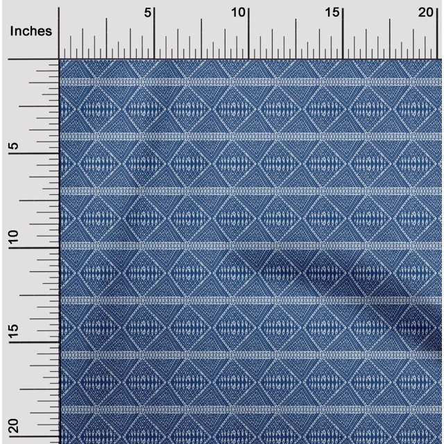 oneOone Cotton Poplin Fabric Geometric Block Printed Fabric 1 Yard 42 Inch Wide