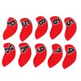 thumbnail image 3 of Iron Club Head Cover Set, Durable Number  Iron Headcover  For Protecting Club Red, 3 of 8