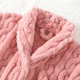 thumbnail image 4 of JUNWELL BLVB Women‘s Plush Long Robe Soft Bathrobe Button Up Housecoat Fuzzy Fleece Warm Winter Robe Sleepwear with Pockets, 4 of 7
