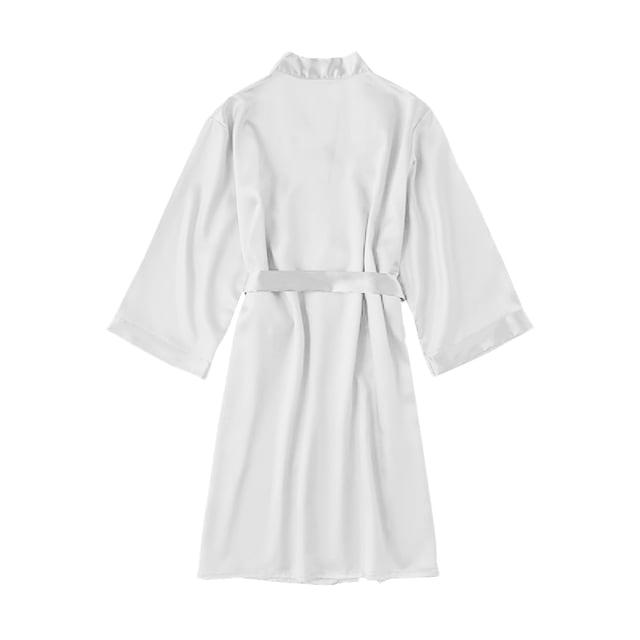 Penkiiy Peignoirs en Soie Simulée pour Femmes Ensembles de Pyjamas pour Femmes Pyjama Ensembles de Pyjamas de Mariage pour Femmes Printemps Été Robe de Chambre m Blanc