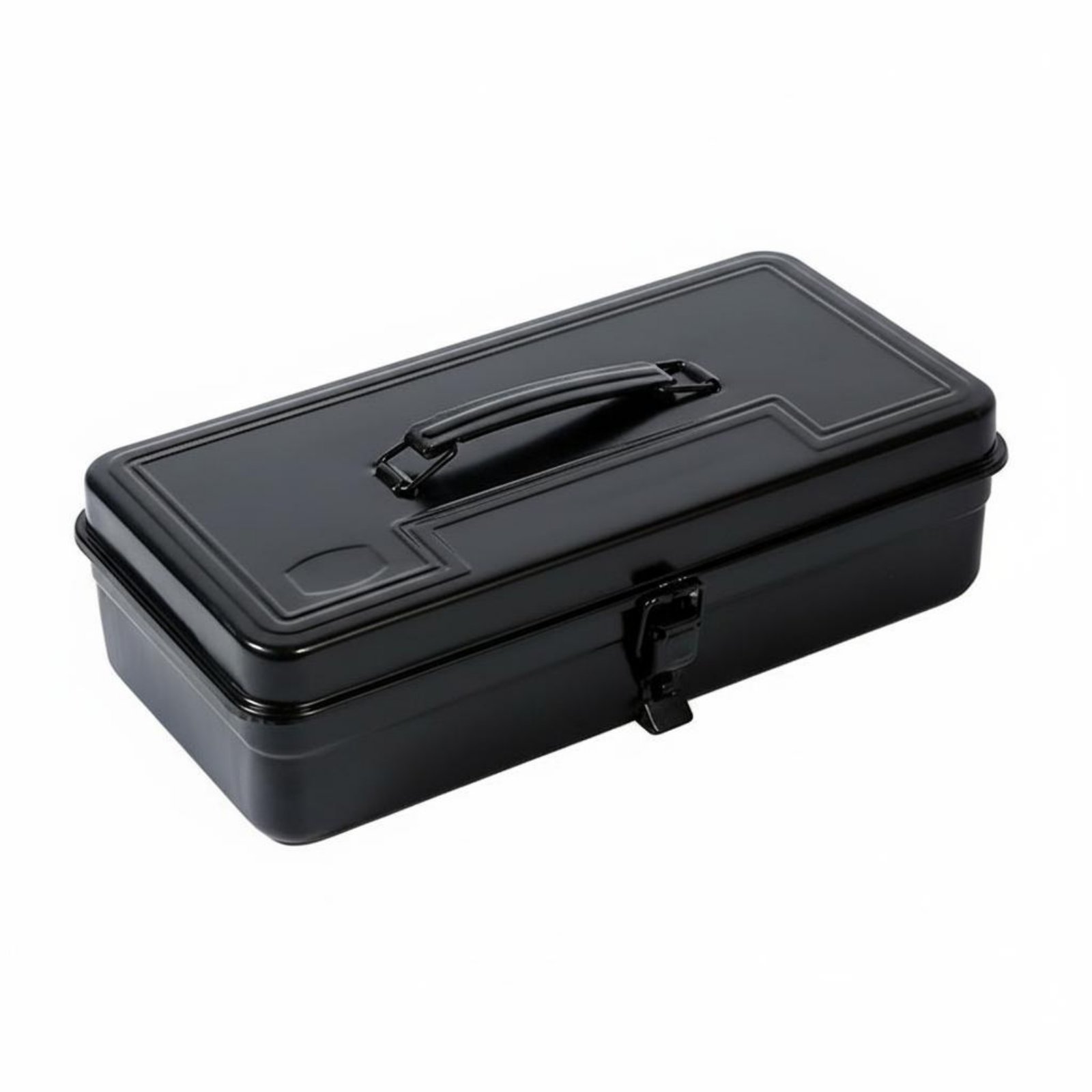 kowaku Metal Toolbox Multi-Purpose Metal Tool Storage Heavy Duty Portable Tool Chest for DIY Enthusiasts, Mechanics, Car, Garage, Job Site, Black, 360A