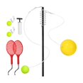 thumbnail image 3 of DYNWAVECA Tennis Training Aid Tetherball Set Ball and Rope with Pole Beginners Swing Practice Rebounder for Park Indoor Outdoor Outdoor, 3 of 10