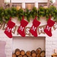 thumbnail image 4 of Fridja Christmas Stocking Knit Initial Christmas Stockings for Family Farmhouse Monogram Letter Christmas Stockings Christmas Decorations Gift Stocking Personalized Stocking Embroidered Letter M, 4 of 5