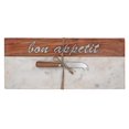 thumbnail image 1 of IH Casa Decor Acacia & Marble Serving Tray W Bon Appetit Inlay & Spreader, 1 of 4