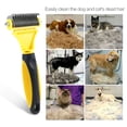 thumbnail image 3 of Pet Grooming Brush  Double Sided Shedding Dematting Undercoat Rake Comb For Dogs Cats, 3 of 8