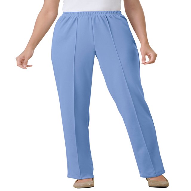 CHOK Women‘s Plus Size Elastic-Waist Soft Knit Pant - 24 W Navy