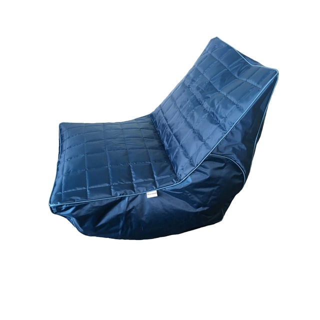 Boscoman Cory Fauteuil Poire Lounge Bleu avec Tissu Matelassé Rembourré et Dossier de Soutien, Conçu pour l'Assise des Enfants avec Matériau durable et Facile à Nettoyer et Forme Ergonomique Convenant à la Détente Ou à la Lecture.