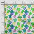 thumbnail image 2 of oneOone Rayon Light Green Fabric Cactus Sewing Craft Projects Fabric Prints By Yard 56 Inch Wide, 2 of 5