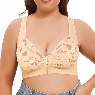 Fgnfyis Women's Comfortable and Sexy Transparent Shoulder Strap Cordless Backless Spongeless with Convertible Shoulder Straps Everyday Wear Bras Beige 38E