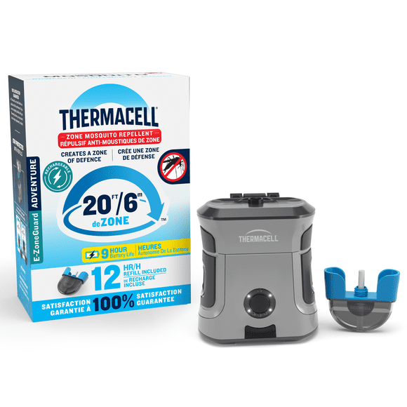 Thermacell Répulsif à moustiques rechargeable E‑ZoneGuard Adventure avec recharge de 12 heures et batterie de 9 heures