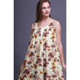 thumbnail image 4 of Bimba White41 Floral Peony & Buttercup Mid Calf Nightwear Ladies Cotton Printed Sleeveless Night Gown Maxi Dress XXX-Large, 4 of 6