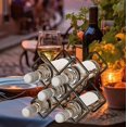 thumbnail image 4 of Black Black Refrigerator Wine Rack Diamond Shape For Beer And Wine Bottle Storage 11.8 X 11.8 Inches 1 Piece Iron Rack, 4 of 6
