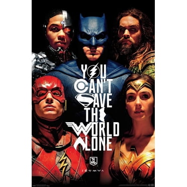 DC Comics Movie Justice League - Save The World Wall Poster, 22.375" x 34"