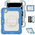 thumbnail image 1 of XYX For iPad Pro 11 inch Case 2024 (M4), 360 Rotating Shockproof Cover with Stand, Screen Protector, Shoulder Strap, Cream Navy, 1 of 7