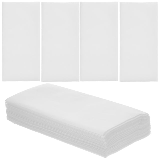 FUTUREORYY 100Pcs Skin-Safe Dinner Napkins in White for Wedding Receptions