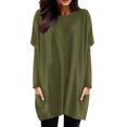 thumbnail image 1 of T-Shirts pour Femmes Décontractés Confortables Simples T-Shirts à Manches Longues pour Femmes T-Shirts à Manches Longues pour Femmes Grande Taille Manches Longues Col Rond Chemises à Manches Longues Hauts en Rayonne à Manches Longues pour Femmes, 1 of 5