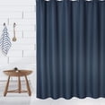 thumbnail image 2 of Rideau de Douche à Tissage Gaufré de Qualité Hôtelière – Imperméable, Polyester Résistant aux Champignons, Oeillets Métalliques Résistants à la Rouille, 72x72 Pouces – Déco de Salle de Bain Moderne, Couleur : Bleu Marine, 2 of 7