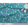 thumbnail image 3 of Soimoi Velvet Fabric Spices & Tea Cup Watercolor Print Fabric by The Yard 58 Inch Wide, 3 of 3