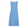 thumbnail image 3 of TIMIFIS Robe Midi d'Été Décontractée Unie Sans Manches pour Femme Grande Taille, Blouse Fluide de Plage et de Fête, 3 of 5