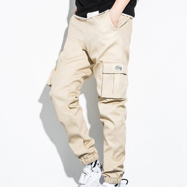 AherBiu Cargo Pants For Men Plus Size Joggers With Multi Pockets Regular Fitted Causal Loose Outdoor Trousers
