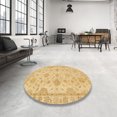 thumbnail image 3 of Ahgly Company Tapis d'Intérieur Carrés Abstraits Jaunes Abstraits pour Aire, 4 Pieds Carré, 3 of 6