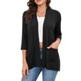 thumbnail image 2 of 2025 Cardigan pour Femmes Chandail Classique Duster Chandails pour Femmes Col Ras du Cou Cardigan à Boutons pour Femmes Tricot devant Ouvert, 2 of 7