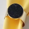 thumbnail image 2 of Medallion Marble Black Napkin Ring, Set of 4, 2 of 2
