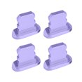 thumbnail image 1 of 4 Pieces Phone Portable Dust Caps Smartphone Charging Port Dustproof Stoppers Accessories Spare Parts Replacement for iPhone Light Purple, 1 of 8