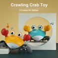 thumbnail image 4 of yeacher Rechargeable Interactive Crab Toy with LED Lights & Music – Durable ABS Material, USB Charging, Fun Crawling Motion for Kids (Red/Yellow or Yellow/Blue-Green), 4 of 6