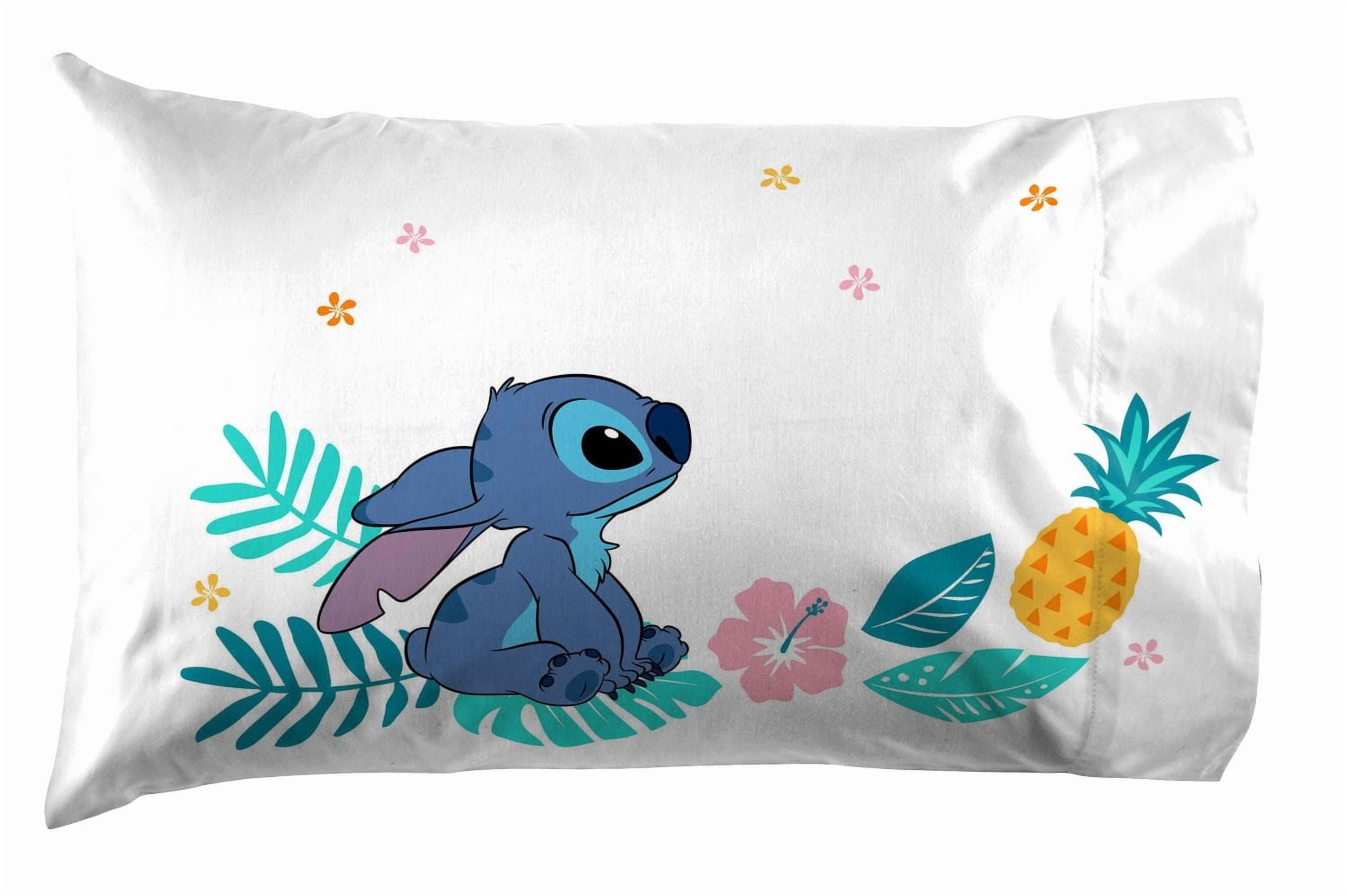 Disney Lilo and Stitch Denim Hawaïen Ensemble de Draps 3-Pièces pour Lit 1 Place Pour Enfants, 100% Polyester