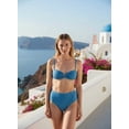 thumbnail image 1 of Women’s Bikini Bottoms, Low-Cut Moderate Coverage Swimsuit Underwear, Seamless Stretch Fabric, Lace Trim Options, 1 Pack, 1 of 6