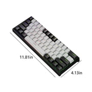 Rbaofujie Wired 60 Mechanical Gaming Keyboard RGB Backlit Compact 61 Keys Keyboard with Blue Switches for PC