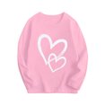 thumbnail image 1 of Plebaso Garçons Filles Chandails à Manches Longues en Coton T-Shirts à Enfiler Imprimés de Cœurs Blouses Décontractées à Col Rond pour Enfants, 1 of 2