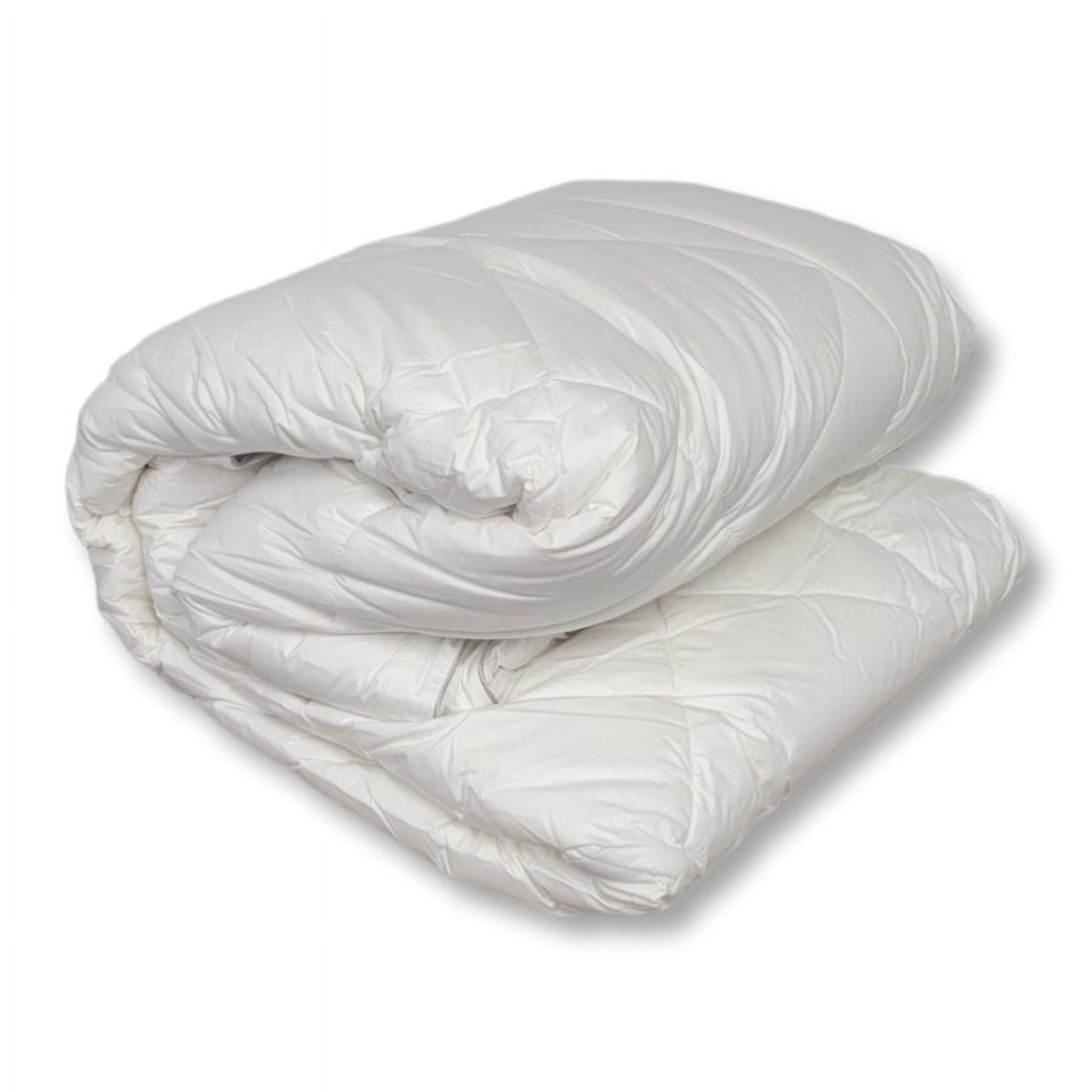 Cotton House - Hotel Comfort Synthetic Duvet, 100% Cotton, 100% MicroGel Fiber 3D Filling, King Size, White