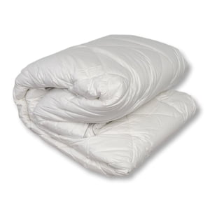 Cotton House - Hotel Comfort Synthetic Duvet, 100% Cotton, 100% MicroGel Fiber 3D Filling, King Size, White