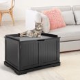 thumbnail image 3 of Costway Cat Litter Box Cabinet Furniture Cat Washroom Storage Bench, 3 of 9