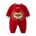 thumbnail image 1 of WEAIXIMIUNGChristmas Girls Long Sleeve Pullover Romper Sweatshirt Bodysuits Romper 0-3 Months, 1 of 9