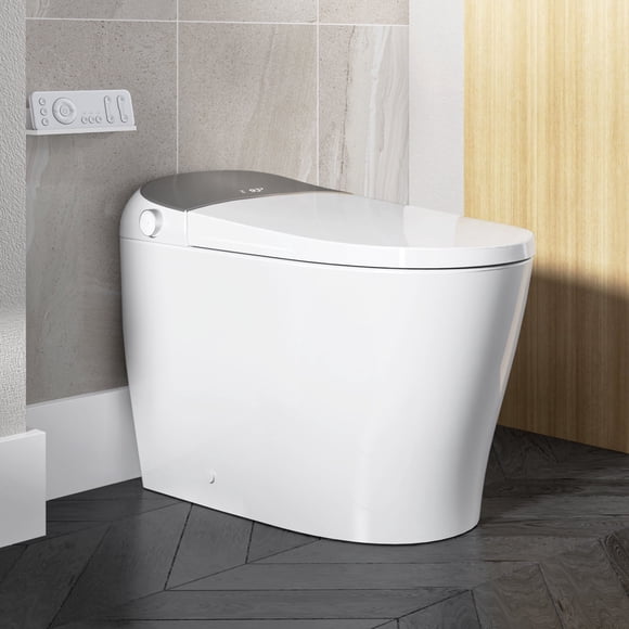 HOROW Smart Toilet with Bidet Heat Seat, Auto Flush, Dryer, LED Display T03 One Piece Elongated