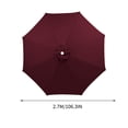 thumbnail image 2 of Dvkptbk 8.8ft Beach Umbrella for Sand, Outdoor Portable Patio Umbrella Replacement Canopy for 8 Ribs, 2 of 5
