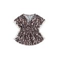 thumbnail image 1 of Kmbangi Robe de Plage pour Filles Tout-Petits Col Rond Manches Chauve-Souris Courtes une Pièce Été Décontracté Style Ample 0-5T, 1 of 9