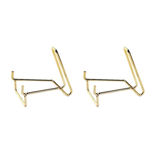 Baohd Iron Ores Stone Display Stand Desktop Rock Holder Decor Base Home Office Golden L 2Set