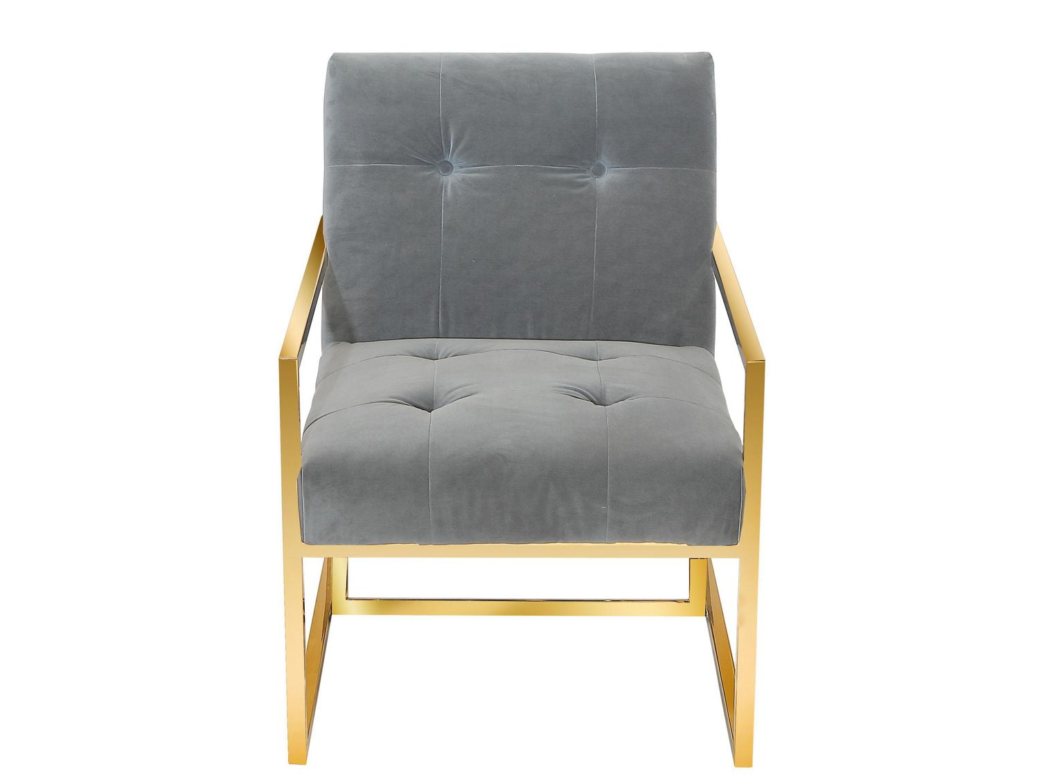 Chaise en tissu suède gris Alina K-Living de couleur grise