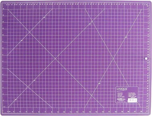 UNIQUE Double-Sided Self-Healing Cutting Mat 23 × 30 cm (11.8 in) Green, Purple