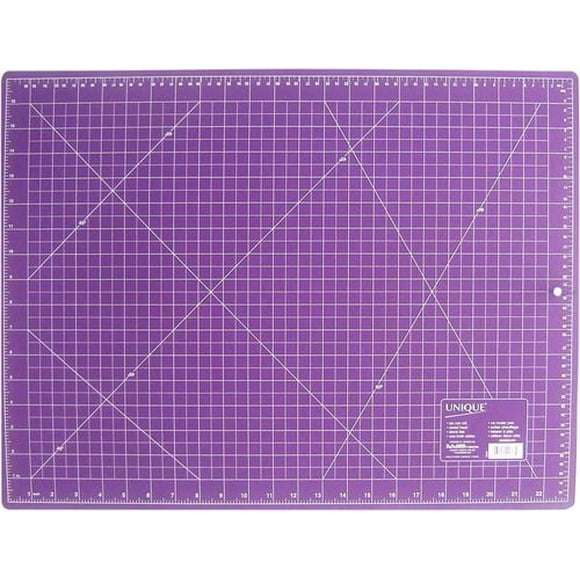 UNIQUE Double-Sided Self-Healing Cutting Mat 45 × 60 cm (23.6 in) Green, Purple