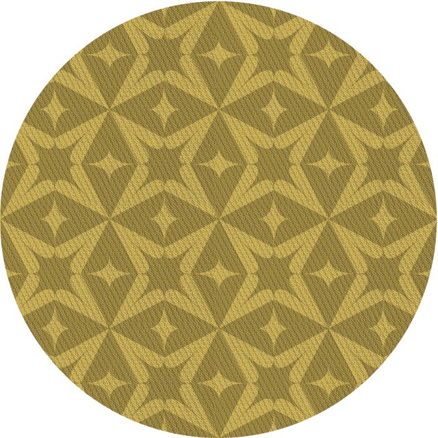 Ahgly Company Machine Washable Indoor Round Transitional Dark Bisque Brown Area Rugs, 3' Round